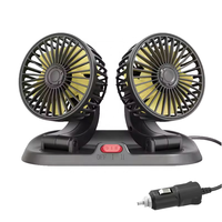 Ventilateur de voiture double tête 12V/24V d'origine, accessoires automobiles pour véhicule, camion, refroidissement d'air, ventilateur USB universel F201