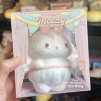 Mainan Squishy Beruang Kecil Krim Stroberi Moozy, Mainan Pereda Stres Slow Rebound, Hadiah Lucu Xiaohongshu, Bahan PU, Usia 14+