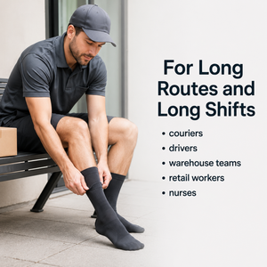 Chaussettes de compression personnalisées avec logo pour la course à pied, le cyclisme, la remise en forme, les vêtements de sport, pour hommes et femmes, vente en gros, lot de chaussettes athlétiques noires - Product Image 3