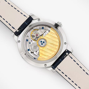 Reloj Mecánico Unisex de Alta Gama con Fase Lunar Automática, Reserva de Energía Día/Noche, Esfera Blanca con Incrustaciones de Zafiro y Moissanita, 2026 - Product Image 3