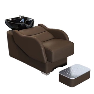 Chaise de lavage professionnelle pour salon de coiffure avec repose-pieds pour barbier et salon de beauté - Product Image 5