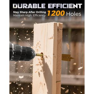 ชุดดอกสว่าน6ชิ้น3/8 "-1" ไทเทเนียมเคลือบเหล็กคาร์บอนชุดดอกสว่านใบพายแบนสำหรับงานไม้เครื่องตัดหลุม - Product Image 4