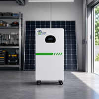 Batterie domestique LiFePO4 de 5,12 kWh, 51,2 V 100 Ah, solution de stockage d'énergie solaire pour l'alimentation de secours résidentielle