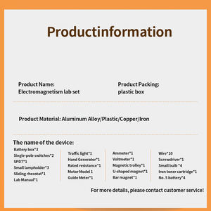Set di esperimenti di fisica ed elettricità Set da laboratorio di elettromagnetismo per studenti delle scuole medie e superiori - Product Image 2