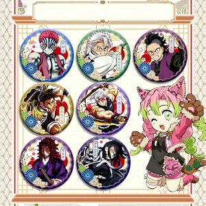 100 Estilos <span class=keywords><strong>GM</strong></span> Broche Pin Insignia Anime Nezuko Kanroji Mitsuri Kochou Shinobu Papelería Joyería Decoración Artesanía de Aleación - Product Image 4