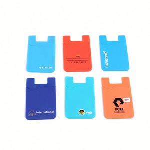 Portefeuille en silicone multicolore personnalisé avec bouton pour téléphone portable intelligent, porte-cartes et étui à monnaie – Vente en gros - Product Image 2