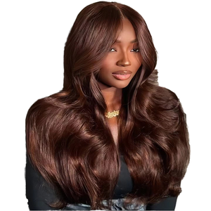 Se integra perfectamente, se mantiene en su lugar: la peluca de cabello humano frontal de encaje completo HD real 13x4 ofrece un acabado natural e indetectable para uso diario. - Product Image 1