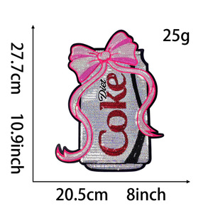 Patch en tissu brodé de perles et de sequins pour nœud de bouteille, grand format, style européen et américain, sans couture, pour chapeaux et sacs - Product Image 1