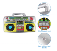 Accessoires gonflables de Radio de PVC Boombox 80s 90s décorations de fête jouets pour Rappers Hip Hop Costumes d'adulte accessoire