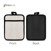 Prosub Nouveau design de protège-plat en silicone résistant à la chaleur avec poche en lin, protège-plat vierges pour sublimation