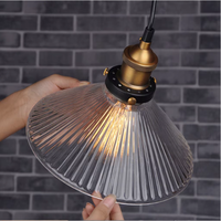 Lampu Gantung LED Vintage Gaya Farmhouse WELLIN WBL200 Kaca Warna Putih Hangat Perunggu E27 Dekorasi Rumah Garansi 3 Tahun