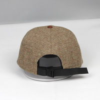Casquette de baseball en tweed de laine avec logo personnalisé, visière en daim, structurée, pour hommes et femmes, snapback 6 panneaux, style vintage, OEM, faible MOQ, fabrication en usine