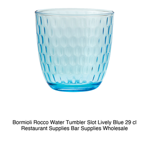 Vaso Bormioli Rocco Slot Lively Blue Water de 29 cl, altura 8.2 cm, diámetro 8.4 cm - Product Image 2