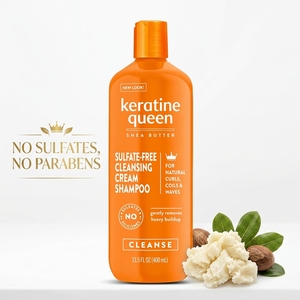 Champú de Manteca de Karité Cruda Sin Sulfatos, Marca Privada OEM, Retención Profunda de Humedad, Nutritivo para Cabello Rizado 4C - Product Image 1