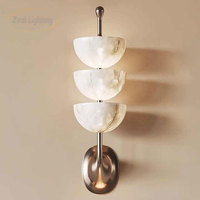 Appliques murales en albâtre, luminaires minimalistes modernes pour chambre à coucher, lampe murale décorative en marbre pour salon et hôtel