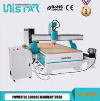 Routeur CNC 4 axes Factory 1325 avec dispositif rotatif latéral, machine de gravure et de découpe pour le bois massif et le MDF, pour la fabrication de meubles