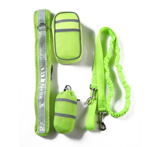 Köpek Koşu Spor Seti, Yansıtıcı Evcil Hayvan Tasması ve Bel Çantası, Gece Koşusu İçin Çekiş Kemeri ve Eğitim Çantası - Product Image 3