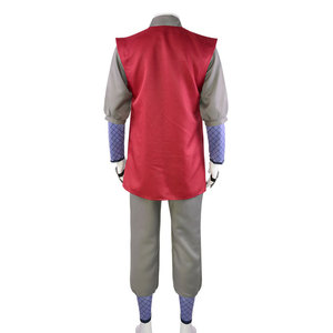 Costume de Cosplay Jiraiya pour hommes, tenue de Ninja, gilet rouge, pantalon gris avec bandeau pour jeu de rôle - Product Image 4