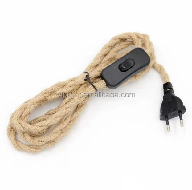 Colorful Electric Braided Power Cord 1.8M on Switch Extension Home Appliance Friendly Textile Wire Cable