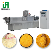 Ligne de production de panure extrudée, panure de pain Panko de style japonais, extrudeuse à double vis, machine à fabriquer de la panure blanche