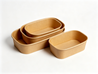 Bol à salade rond en plastique noir jetable de 24 oz à ouverture large, bol alimentaire à emporter pour salade, fruits, nouilles – Versions transparente/noire
