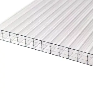 Single Color 10 Years Warranty Anti Uv Hollow Polycarbonate Clear Plastic Roofing Sheet For Greenhouse