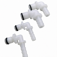 Raccord coudé en POM 5/16'' en forme de L, type pagode, à connexion rapide, sans valve, pour eau/refroidissement, en fonte, vente chaude