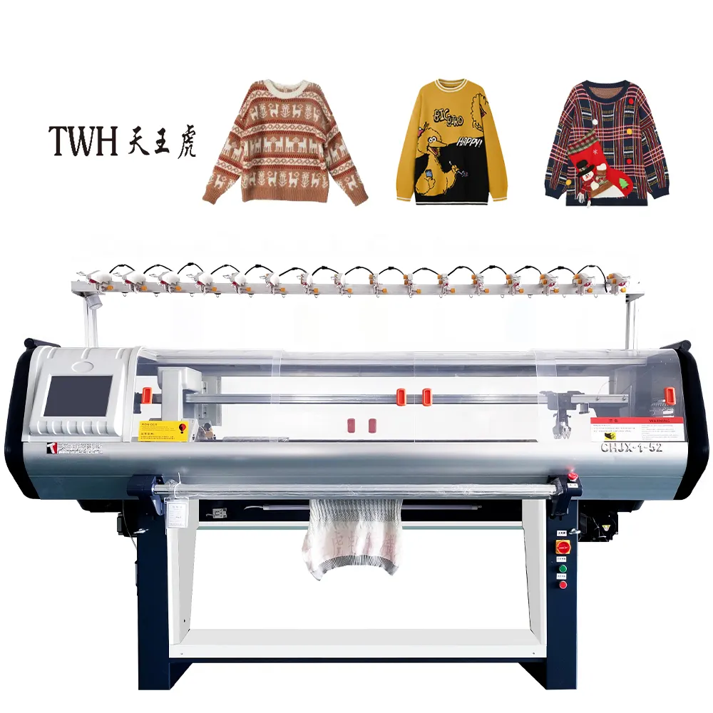 Factory Direct Price Fully Automatic Comouterized Sweater Hat Scarf 52インチFlat Knitting Machine