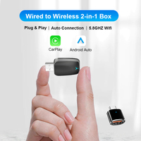 Nouvel adaptateur sans fil CarPlay et Android Auto 2 en 1 OEM, dongle USB Type-C/USB universel, récepteur intelligent pour iPhone Apple CarPlay