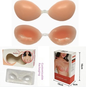 Autocollants de poitrine en silicone, sous-vêtements spéciaux pour photos de mariage, soutien-gorge push-up épaissi pour petites poitrines, soutien-gorge sexy sans bretelles - Product Image 2