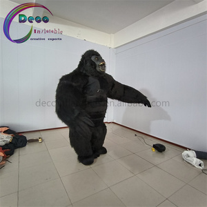 2.5m <span class=keywords><strong>de</strong></span> haut noir gorille ballon gonflable personnalisé long flocage homme pour les performances du zoo - Product Image 6