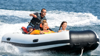 Bateau pneumatique adapté aux motos nautiques et jet-skis, extension de tender motorisé, tender gonflable de qualité supérieure en PVC, bateau à moteur