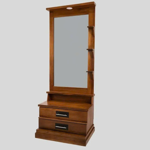 High Quality Classic Solid Wood Makeup Vanity Wooden <b>Dressing</b> <b>Table</b> <b>with</b> Mirror Bedroom <b>Storage</b> Vanity Desk Freestanding - Product Image 2