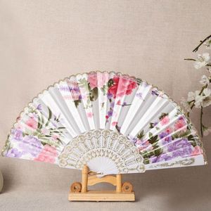 Abanico de mano clásico español de 23 cm para damas, delicado con encaje de pavo real y dorado, decoración de bambú tallado ecológico, perfecto para bodas. - Product Image 4