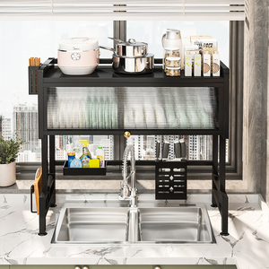 Popular producto caliente Mesa escurridor <span class=keywords><strong>estante</strong></span> <span class=keywords><strong>poner</strong></span> vajilla cocina plato <span class=keywords><strong>estante</strong></span> de almacenamiento accesorios de cocina <span class=keywords><strong>estante</strong></span> de Metal - Product Image 6
