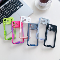 Coque de protection antichoc transparente et colorée 4-en-1 en TPU et acrylique pour iPhone 17 Pro Max