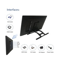 Profesyonel Tasarım Sanatçısı 22 İnç LCD İnteraktif Yazma Dijital Ekran 1920x1080 Çözünürlük 8192 Kalemli Grafik Tablet Monitör