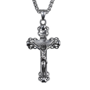 Collar Gótico Punk para Hombre de Acero Inoxidable con Colgante de Esqueleto, Guadaña de la Muerte y Balanza, con Relieve, de yunnique - Product Image 2