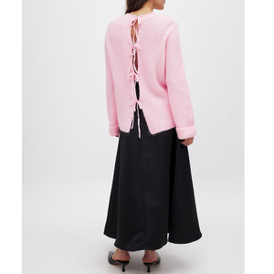 Maglione <span class=keywords><strong>in</strong></span> <span class=keywords><strong>maglia</strong></span> a maniche lunghe da donna con fiocco di moda all'ingrosso morbido Cardigan personalizzato alla moda <span class=keywords><strong>vestiti</strong></span> <span class=keywords><strong>estivi</strong></span> per le donne - Product Image 5