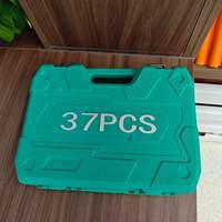 Juego de Llaves de Tubo CR-V de 37 Piezas, Juego de Llaves de Trinquete de 1/2 Pulgada, Caja Portátil para Reparación de Automóviles y Motocicletas