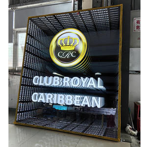 חם נמכר קיר רכוב קיר מראה 3D rgb צבע מראה שילוט מותאם אישית הוביל 3D מראה לקשט עבור חיצוני - Product Image 4