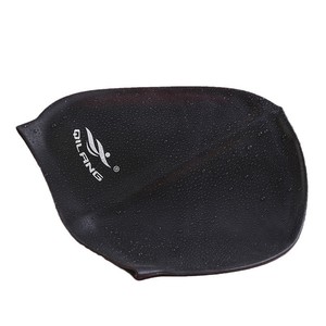 Gorro de natación de silicona Qilang, gorro de natación unisex impermeable para cabello largo, color sólido para adultos y adolescentes - Product Image 1