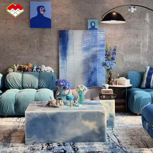 Modernas y Extravagantes Baldosas Grandes de Ónix Azul con Retroiluminación, Pulimentadas, Translúcidas, Naturales, con Diseño de <span class=keywords><strong>Libro</strong></span>, Impermeables, para Paredes Retroiluminadas - Product Image 6