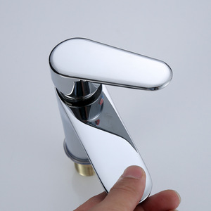 Grifo de lavabo de latón con una sola manija, válvula de cerámica, montaje en cubierta, un solo orificio para lavabos y baños - Product Image 5