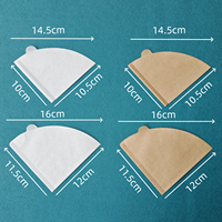 Filtre à café en papier de pâte de bois réutilisable, en forme de cône, haute résistance à l'humidité, pour infusion par le dessus, fourni directement par l'usine