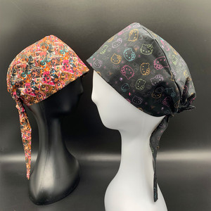 Cuffia da donna tappi chirurgici con bottoni da lavoro con fascia di felpa regolabile cappelli Bouffant Cartoon - Product Image 4