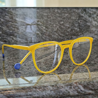 Monturas de gafas ópticas de acetato coloridas y elegantes Gafas de forma popular