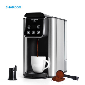 Compatible avec K-cup Capsule Réservoir d'eau <span class=keywords><strong>amovible</strong></span> de 50 oz Infuseur de café instantané Thé 3-en-1 Cafetière à service unique - Product Image 1
