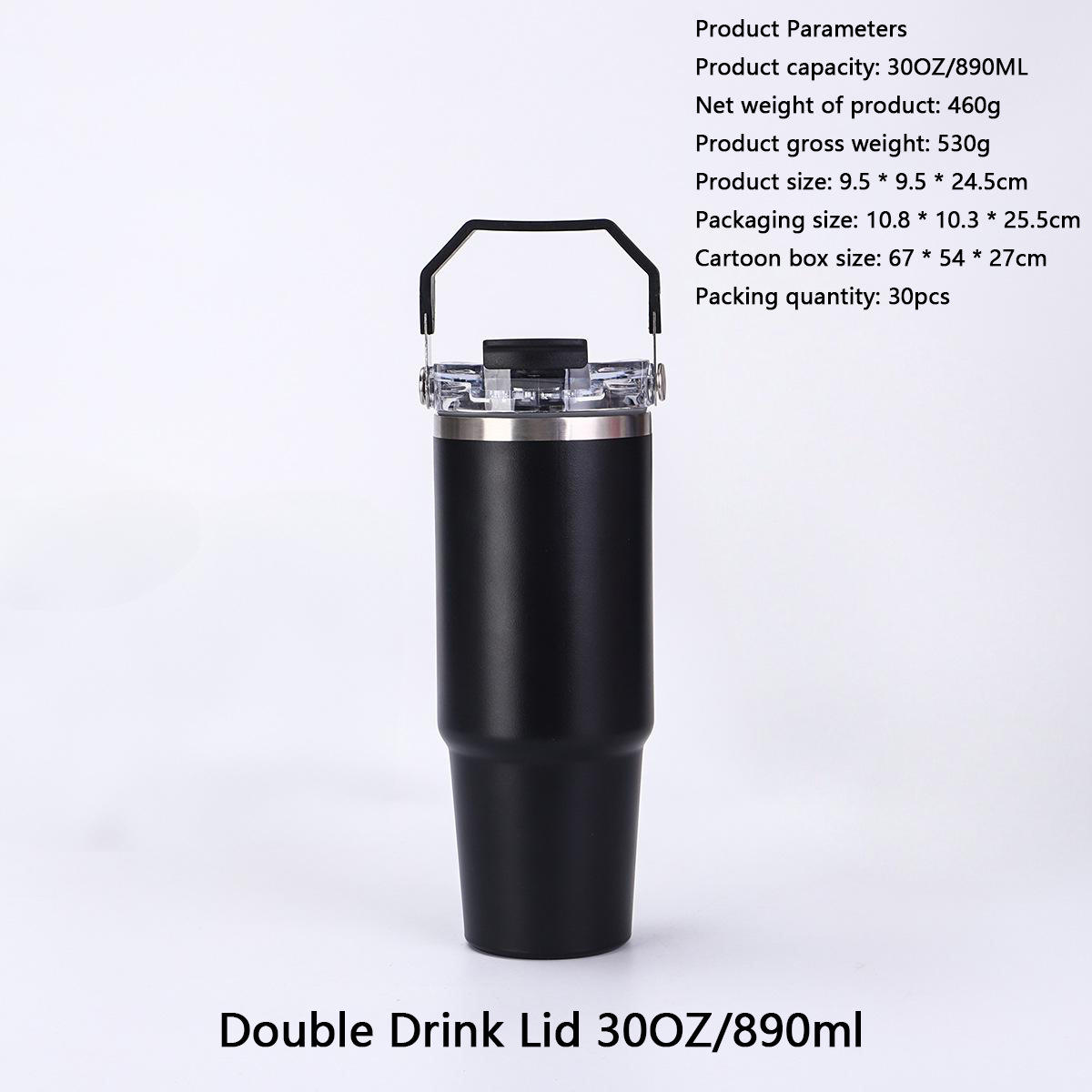 Black dual drink lid