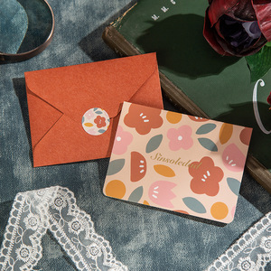 Cartes de vœux florales aquarelle vierges à l'intérieur avec enveloppes, cartes de remerciement vintage à motifs fleuris, pour les fêtes, anniversaires, affaires, cadeaux en gros - Product Image 5